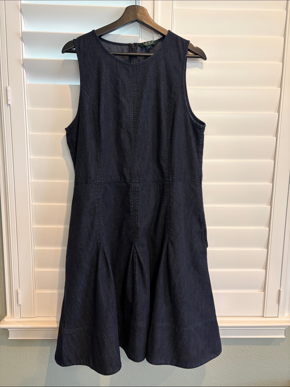 Ralph Lauren Navy Sleeveless Midi Dress